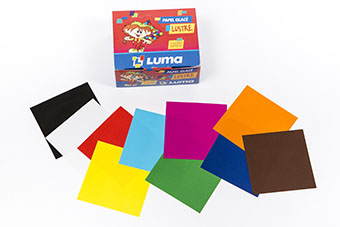 PAPEL GLACE LUMA LUSTRE 10x10cm X 10 HOJAS SURTIDO