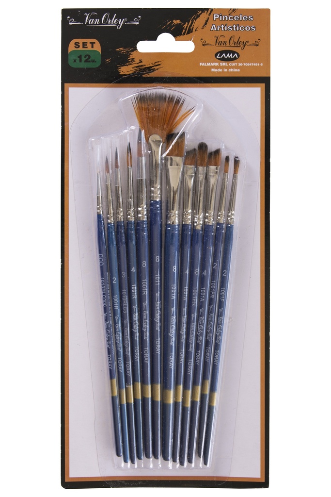 PINCEL LAMA SINTETICOS SET X12