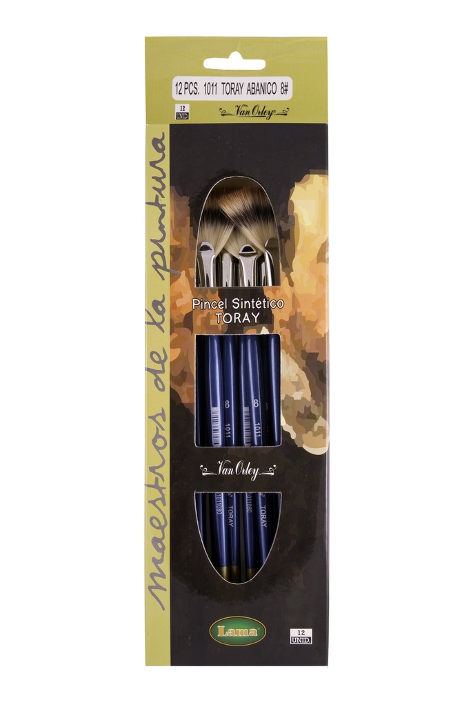 PINCEL LAMA ABANICO SINTETICO Nº8 X12