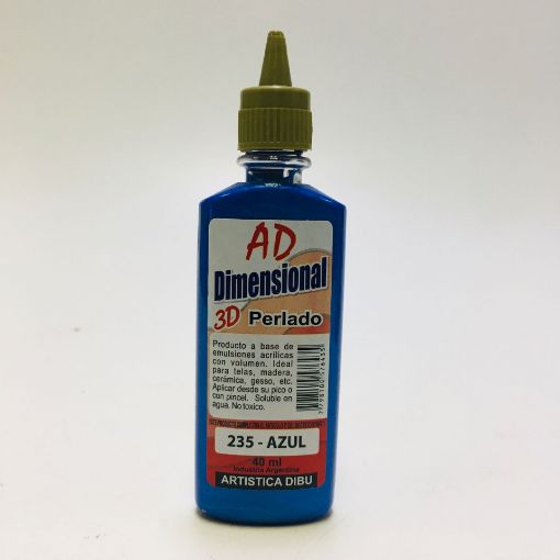 DIMEN.PERLADO 3D AD 40ML AZUL