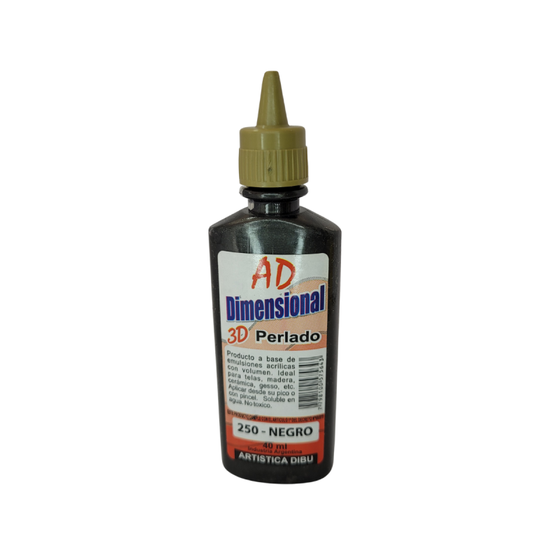 DIMEN.PERLADO 3D AD 40ML NEGRO