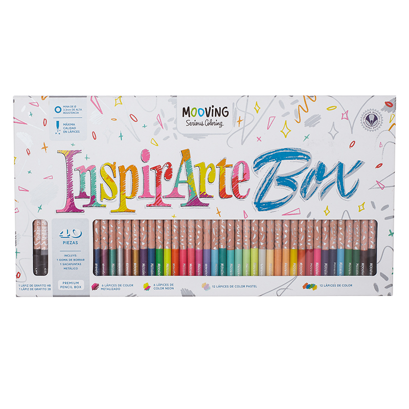 PINTURITAS MOOVING INSPIRARTE BOX X 40 COLORES SURTIDOS