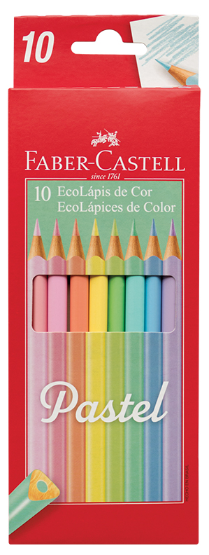PINTURITAS FABER ECOLAPICES X 10 COLORES PASTEL
