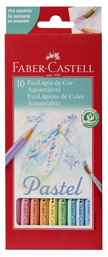 PINTURITAS FABER ECOLAPICES ACUARELABLES X 10 COLORES PASTEL