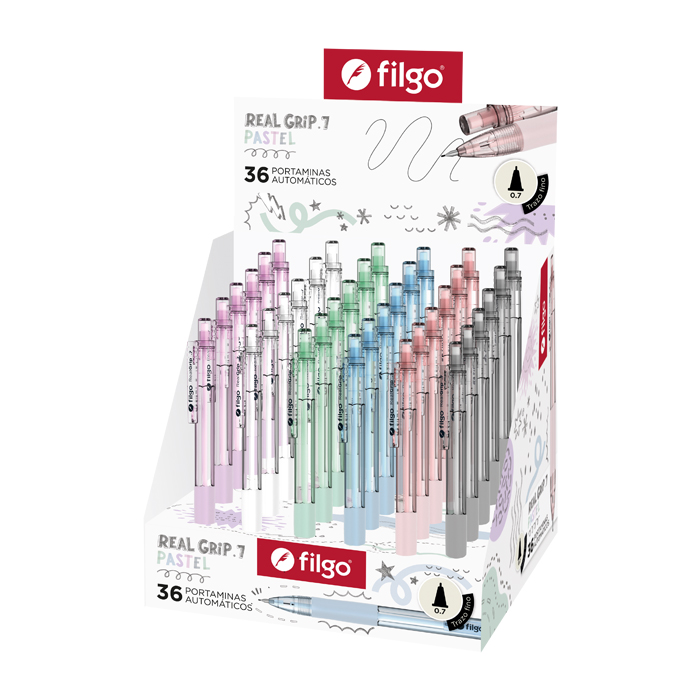 PORTAMINAS FILGO X36 0.7MM REALGRIP