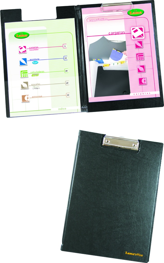 PORTA BLOCK LAMA CON TAPA Y CLIP OFICIO