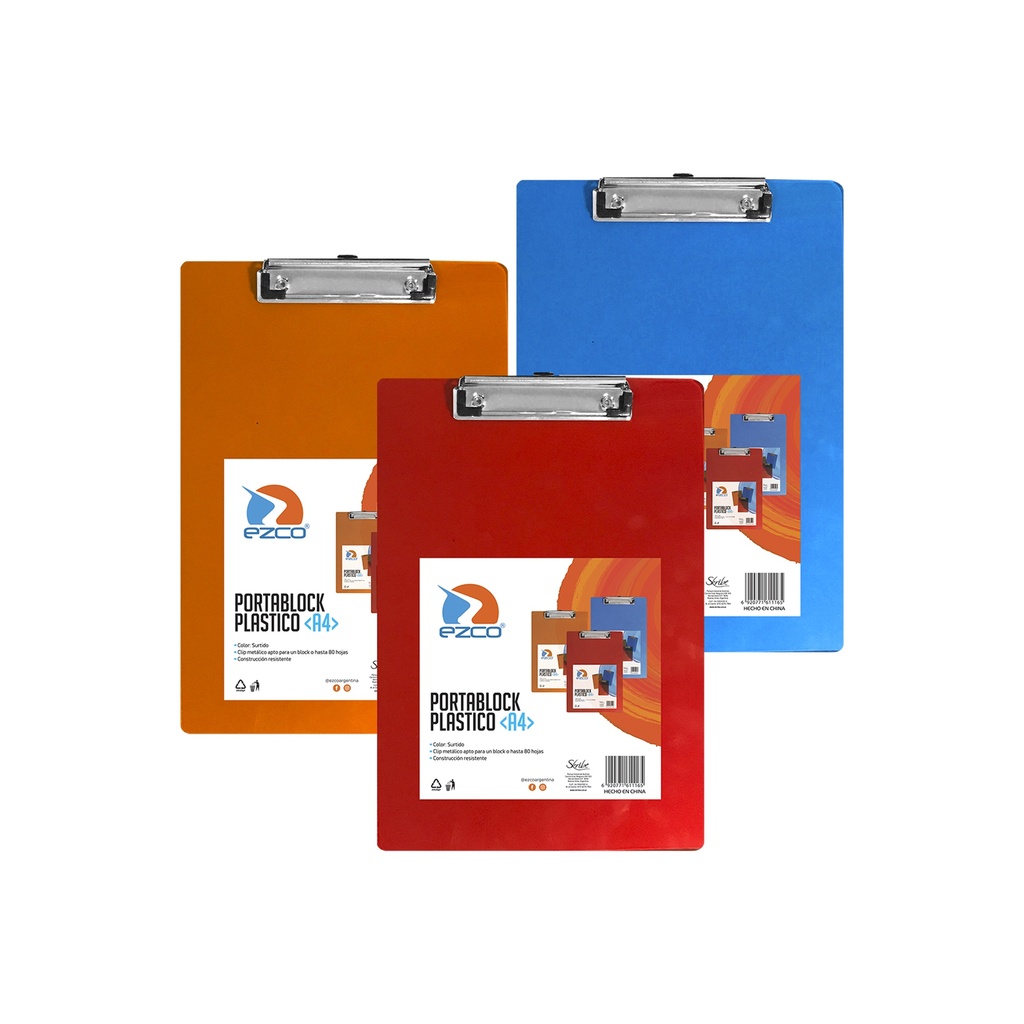 PORTA BLOCK EZCO A4 TRASLUCIDO COLORES