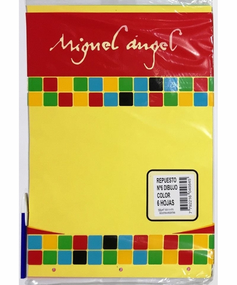 REPUESTO MIGUEL ANGEL Nº6 X 6 HOJAS COLOR LIQUIDACION