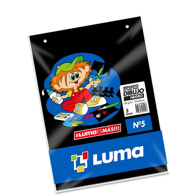 REPUESTO LUMA N°5 X 5 HOJAS NEGRO