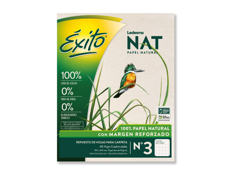 REPUESTO EXITO MARGEN REFORZADO NAT X48H CUADRICULADO