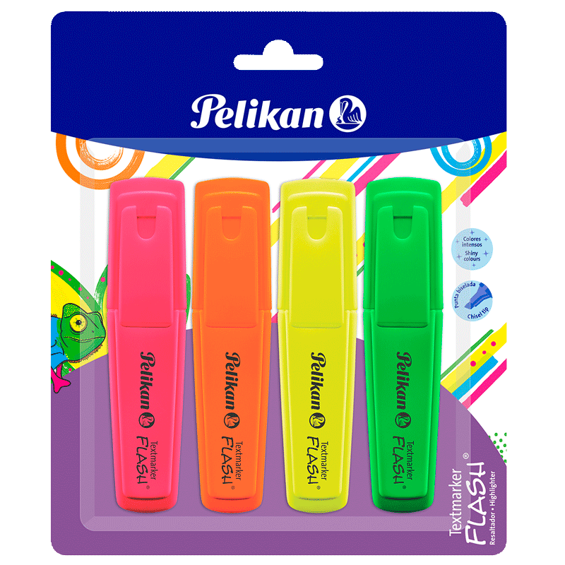 RESALTADOR PELIKAN FLASH X4 NEON