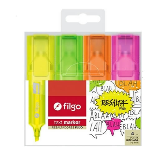 RESALTADOR FILGO CHATO X4 FLUO