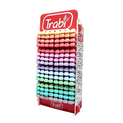 EXHIBIDOR RESALTADOR TRABI X128 PASTEL
