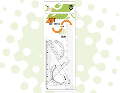 SET GEOMETRIA PIZZINI X4 PIEZAS 4130