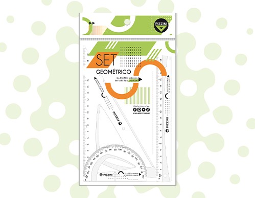 SET GEOMETRIA PIZZINI X3 PIEZAS