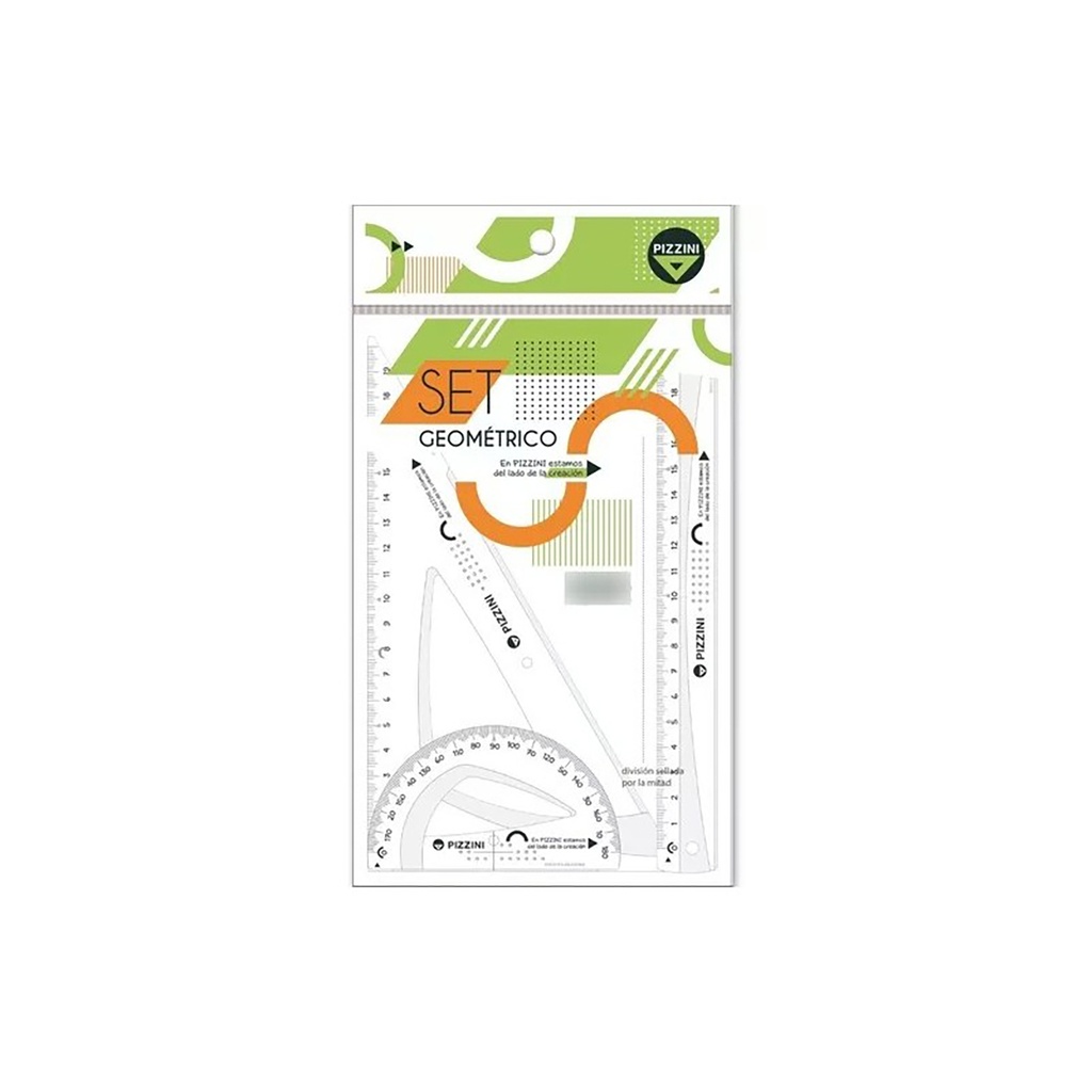 SET GEOMETRIA PIZZINI X4 PIEZAS 4114