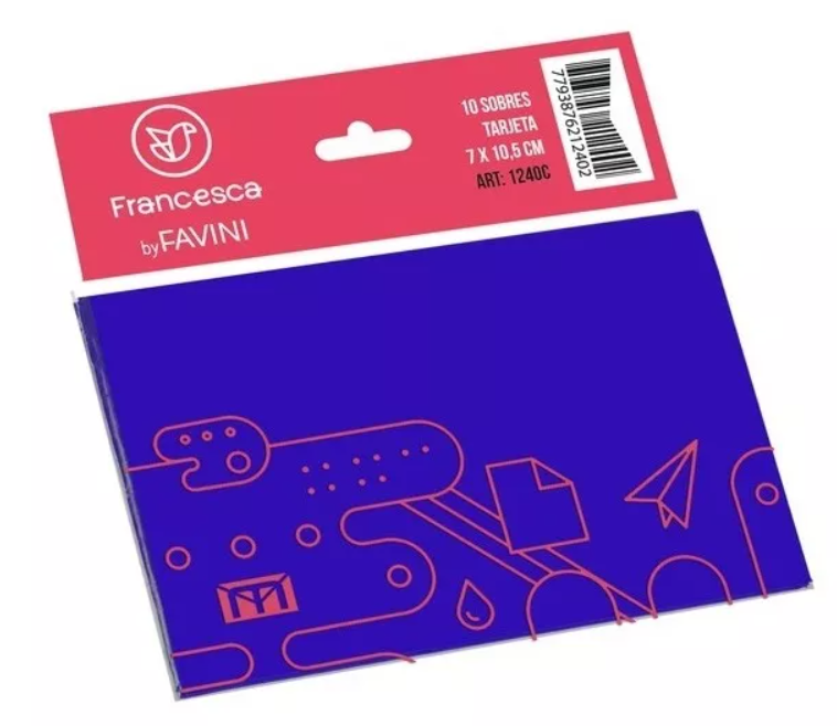 SOBRE MEDORO 1240 COLOR AZUL 7X10.5 X10