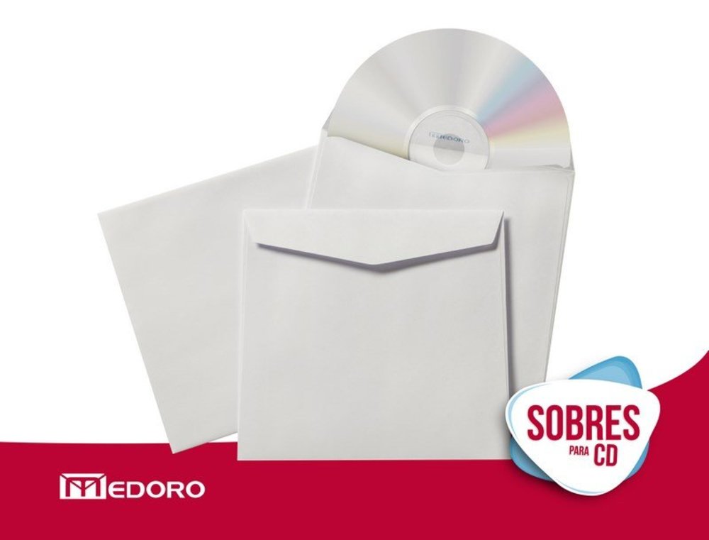 SOBRE MEDORO PARA CD 1105 LISO X250