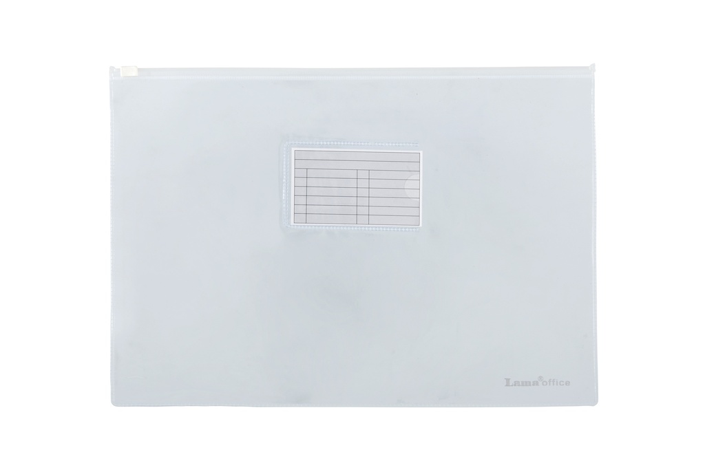 SOBRE LAMA A4 CIERRE ZIP PVC CRISTAL X12