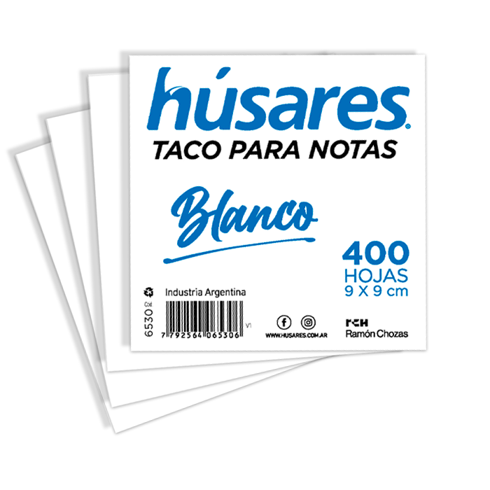 TACO HUSARES BLANCO 9X9 X400 HOJAS
