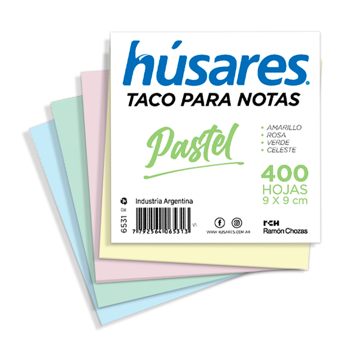 TACO HUSARES COLORES PASTEL 9X9 X400H