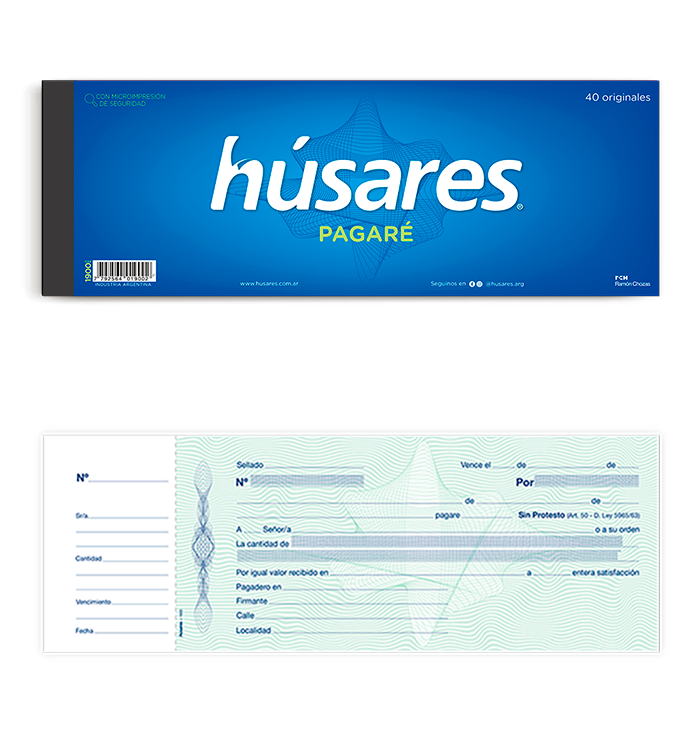 TALONARIO HUSARES 1900 PAGARE 40H