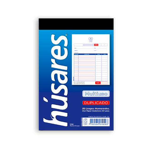 TALONARIO HUSARES 1929 DUPLICADO PRESUPUESTO