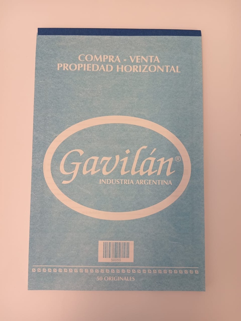 TALONARIO GAVILAN COMPRA-VENTA PROPIEDAD HORIZONTA