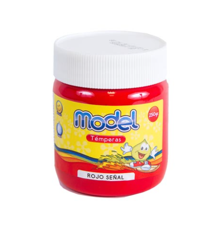 TEMPERA MODEL POTE 250G ROJO SEÑAL LIQUIDACION
