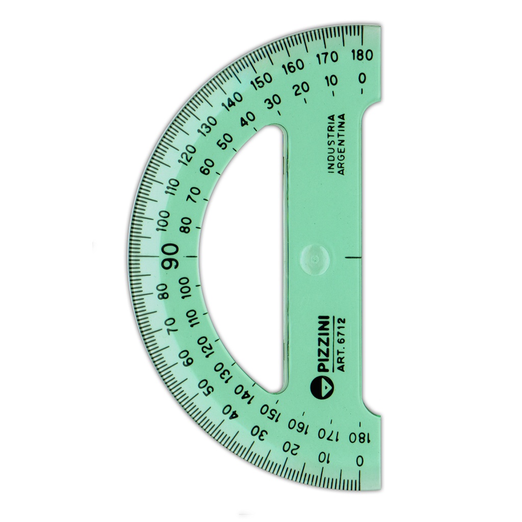 TRANSPORTADOR PIZZINI ESTUDIO 180º X10CM