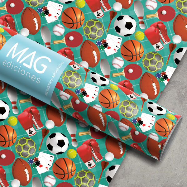 PAPEL PARA REGALO MAG 70X100 X10 5008 DEPORTES Y JUEG