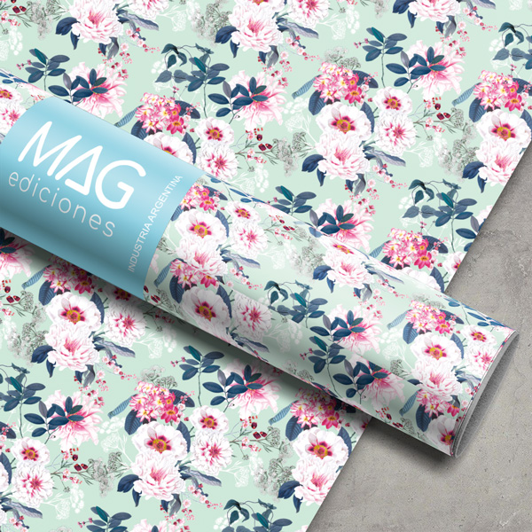 PAPEL PARA REGALO MAG 70X100 X10 5040 LUXERY BLOOM