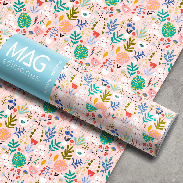 PAPEL PARA REGALO MAG 70X100 X10 5038 IN THE GARDEN