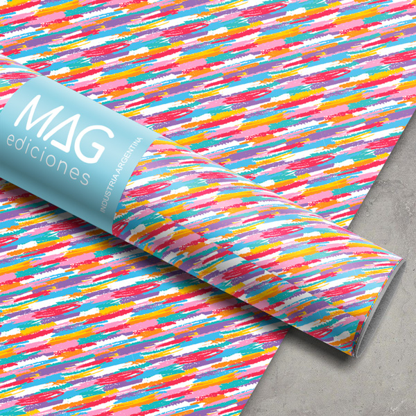 PAPEL PARA REGALO MAG 70X100 X10 5048 CRAYON LINE