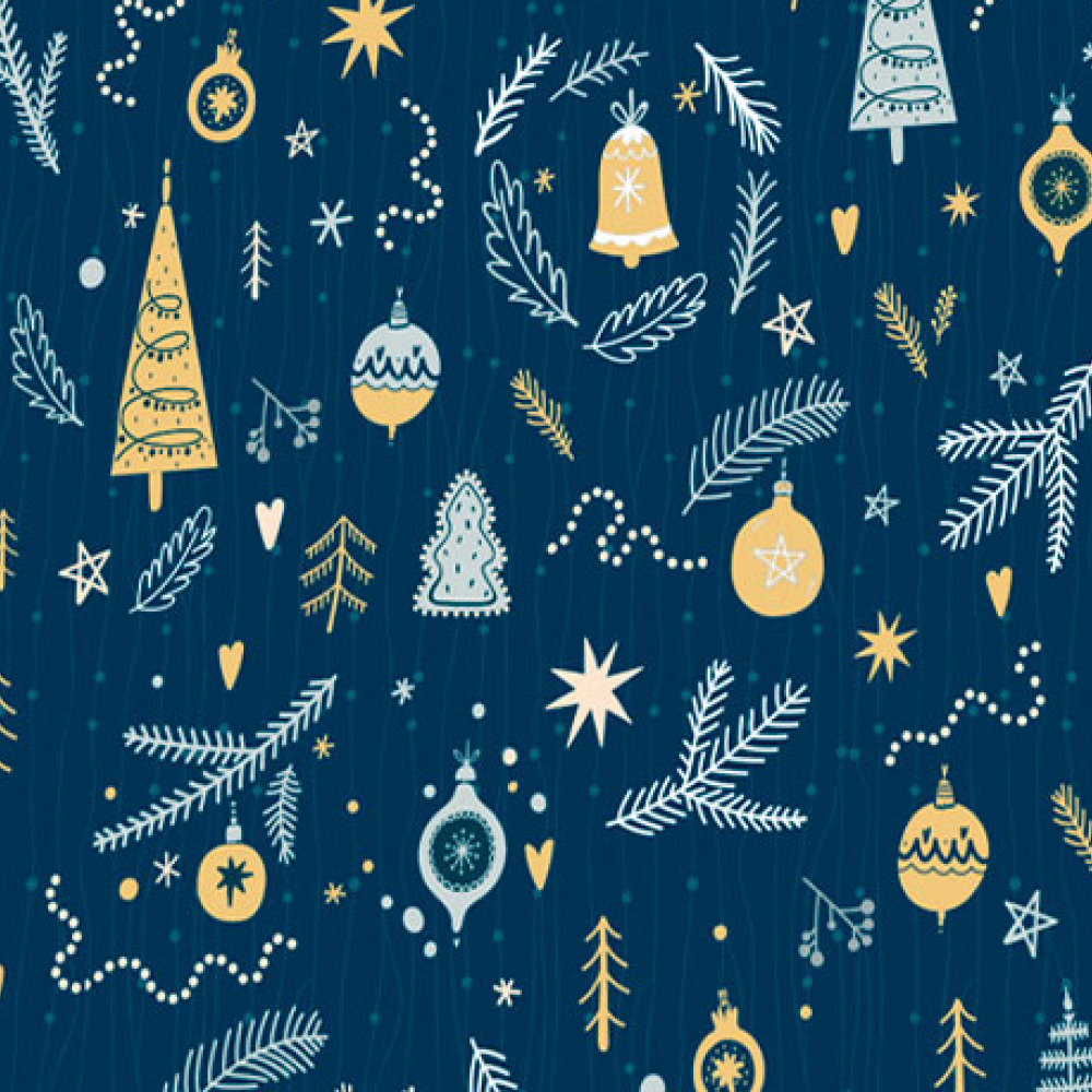 PAPEL PARA REGALO MAG 70X100 X 10 NAVIDAD BLUE CHRISTMAS