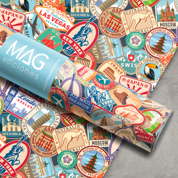 PAPEL PARA REGALO MAG 70X100 X10 5088 CIUDADES