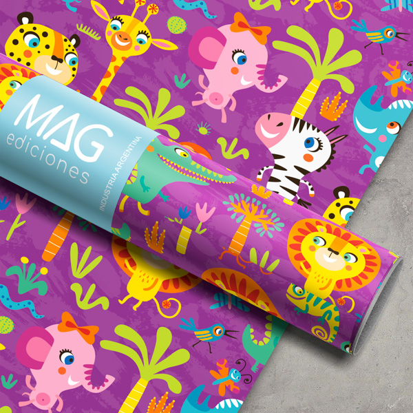 PAPEL PARA REGALO MAG 70X100 X10 5099 SAFARI