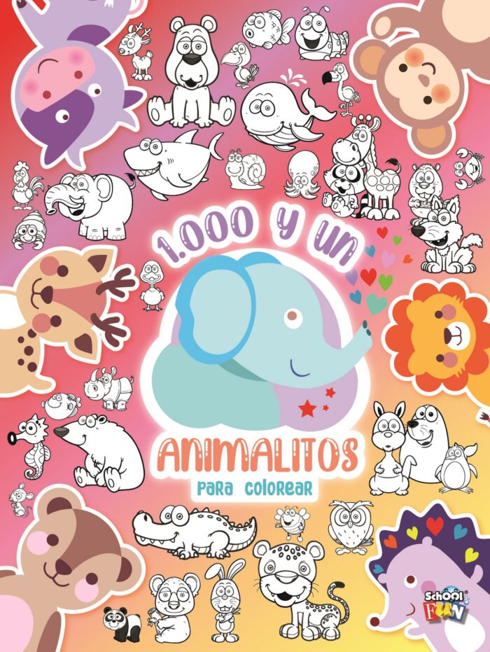 LIBRO SCHOOL FUN 1000 Y UN ANIMALITOS PARA COLOREAR