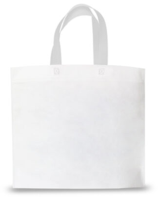 BOLSA TELA MANIJA MEDIANA 45X40X10CM BLANCO