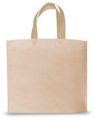 BOLSA TELA MANIJA MEDIANA 45X40X10CM BEIGE