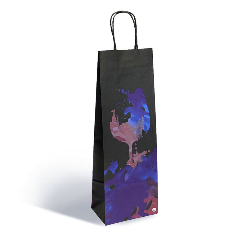 BOLSA RP BOTELLA BLUE WINE 14X08X40 DISCONTINUO