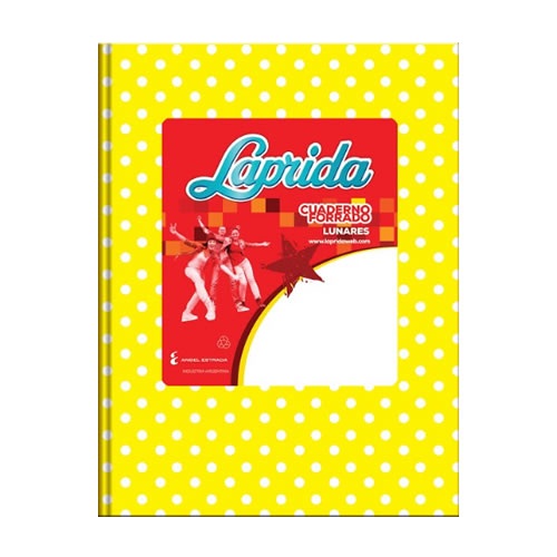 CUADERNO LAPRIDA LUNAR TAPA DURA 98H AMARILLO RAYADO