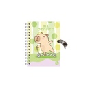 DIARIO INTIMO RY ANILLADO CON GLITTER Y CANDADO 13x18cm 50 HOJAS LINEA SHINE 1049