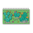 AGENDA NIVEL 10 16X8.5 SV ESPIRALADA CON ELASTICO Y CINTA SEÑALADORA LINEA CACTUS