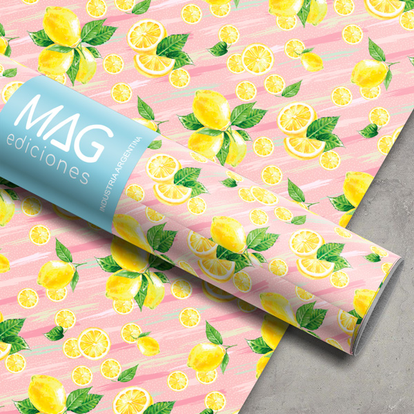 PAPEL PARA REGALO MAG 70X100 X10 5109 LIMONES
