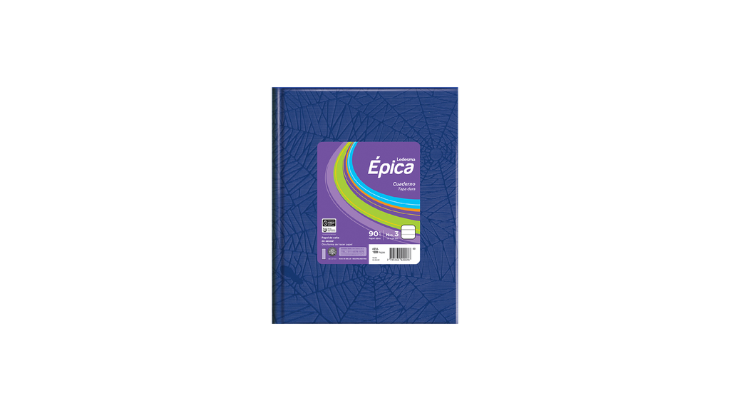 CUADERNO LEDESMA EPICA ARAÑA Nº3 TAPA DURA  100H AZUL RAYADO