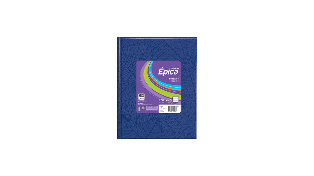 CUADERNO LEDESMA EPICA Nº3 ARAÑA TAPA DURA 48 HOJAS AZUL