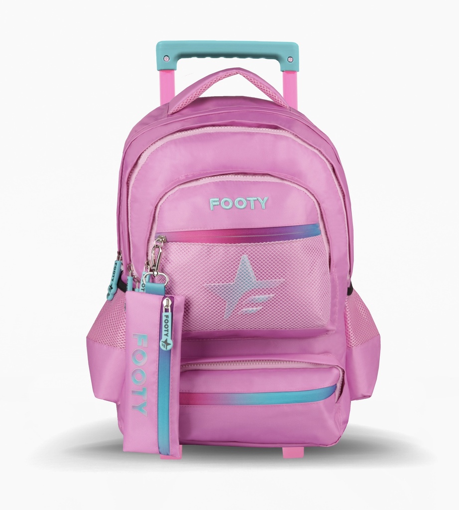 MOCHILA FOOTY CON CARRO 18'' BIG KIDS STAR