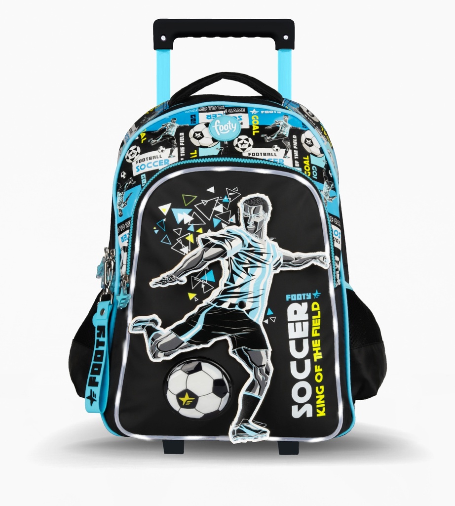 MOCHILA FOOTY CON CARRO 18'' DINAMIC CON LUZ