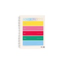 CUADERNO MOOVING TAPA DURA CON ESPIRAL 16X21 80H RAINBOW